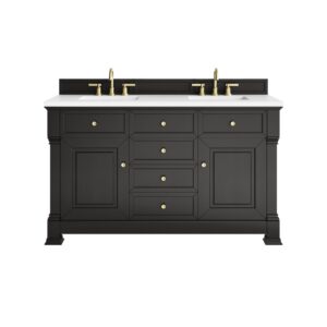 Brookfield 60″ Double Vanity, Black Onyx