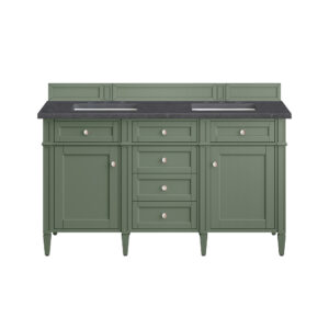 Brittany 60" Double Vanity, Smokey Celadon