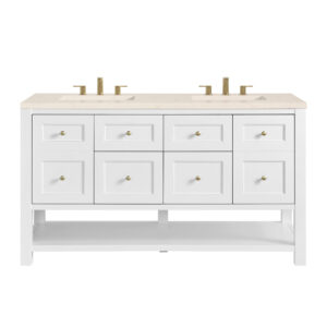 Breckenridge 60" Double Vanity, Bright White
