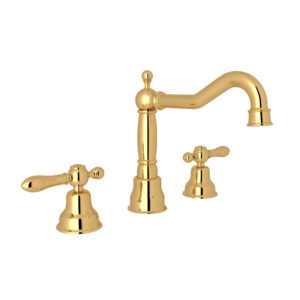 ROHL Arcana™ Widespread Lavatory Faucet With Column Spout In Italian Brass