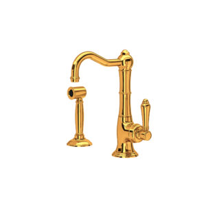 ROHL Acqui® Kitchen Faucet With Side Spray In Italian Brass