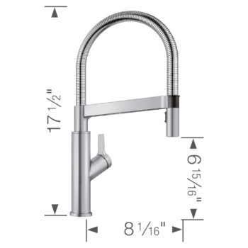 Blanco Solenta Semi-Pro Pull-Down Dual-Spray Kitchen Faucet 1.5 GPM - PVD Steel - Image 8