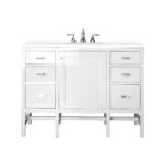 Addison 48" Single Vanity, Glossy White