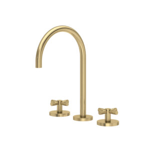 ROHL Amahle™ Widespread Lavatory Faucet With C-Spout In Antique Gold