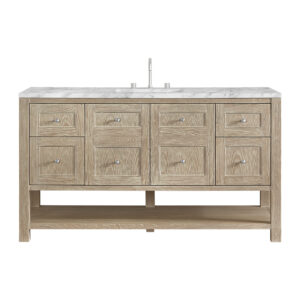 Breckenridge 60" Single Vanity, Whitewashed Oak
