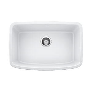 Blanco Valea SILGRANIT 27″ Single Bowl Undermount Kitchen Sink – White
