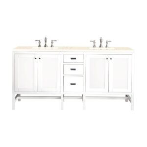 Addison 72" Double Vanity, Glossy White