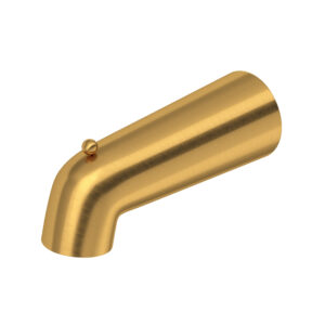 Riobel Wall Mount Tub Spout With Diverter In Brushed Gold