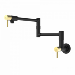 Wasserwerk Pot Filler Matte Black/Brushed Gold