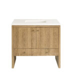 Hudson 36" Single Vanity, Light Natural Oak