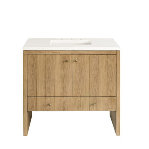 Hudson 36″ Single Vanity, Light Natural Oak