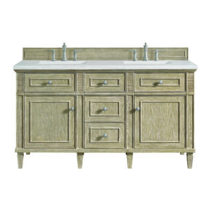 Lorelai 60" Double Vanity, Whitewashed Oak