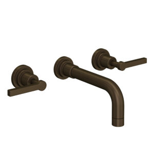 ROHL Lombardia® Wall Mount Lavatory Faucet Trim In Tuscan Brass