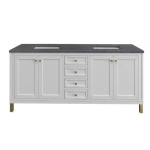 Chicago 72" Double Vanity, Glossy White