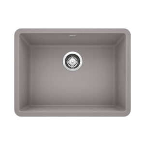 Blanco Precis SILGRANIT 24″ Single Bowl Undermount Kitchen Sink – Metallic Gray