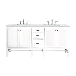 Addison 72" Double Vanity, Glossy White