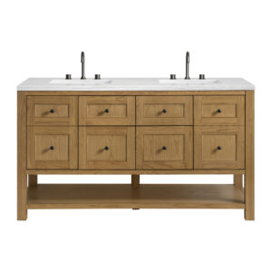 Breckenridge 60" Double Vanity, Light Natural Oak