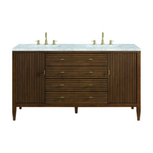 Myrrin 60" Double Vanity, Mid Century Walnut