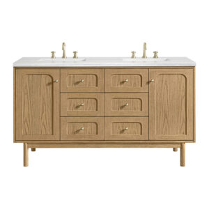 Laurent 60" Double Vanity, Light Natural Oak