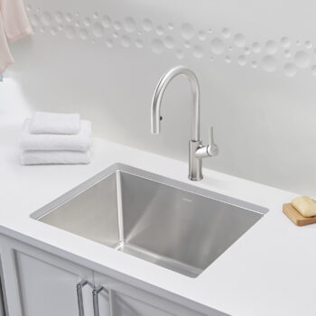 Blanco Quatrus R15 25" Single Bowl Dual Mount Stainless Steel Laundry Sink - Image 3