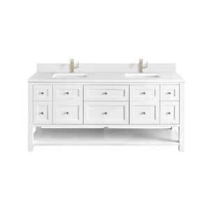 Breckenridge 72" Double Vanity, Bright White