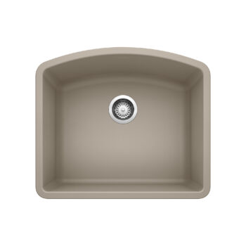 Blanco Diamond SILGRANIT 24" Single Bowl Undermount Kitchen Sink - Truffle