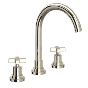 ROHL Lombardia® Widespread Lavatory Faucet With C-Spout In Polished Nickel