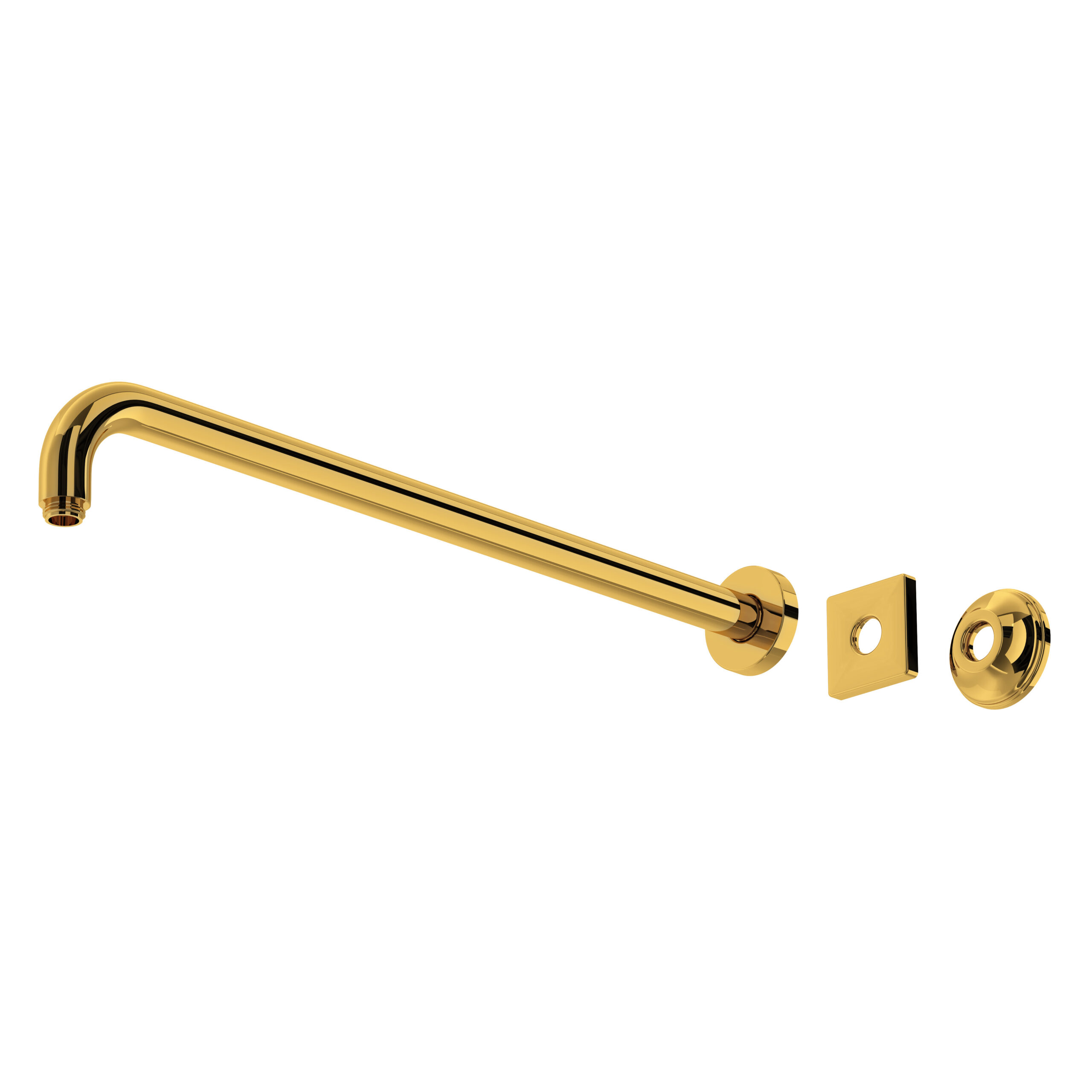 ROHL 20" Wall Mount Shower Arm In Unlacquered Brass