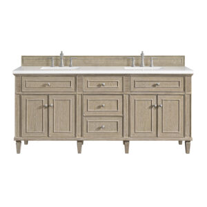 Lorelai 72″ Double Vanity, Whitewashed Oak