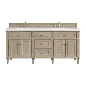 Lorelai 72″ Double Vanity, Whitewashed Oak