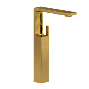 Riobel Reflet™ Single Handle Tall Lavatory Faucet In Brushed Gold