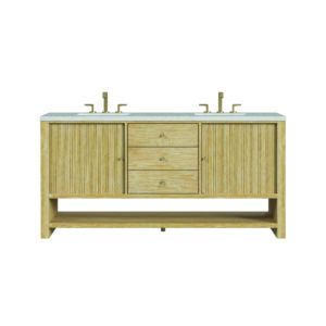 Marigot 72″ Double Vanity, Sunwashed Oak w/ 3 CM Eternal Jasmine Pearl Quartz Top