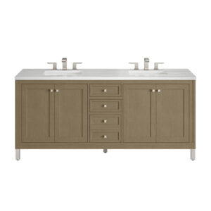 Chicago 72" Double Vanity, Walnut Whisper