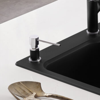 Blanco Lato Soap Dispenser - Chrome/Coal Black - Image 3