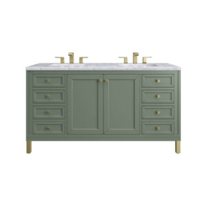 Chicago 60" Double Vanity, Smokey Celadon