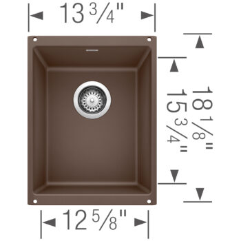 Blanco Precis SILGRANIT 13" Undermount Bar Sink - Café - Image 3