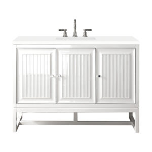 Athens 48″ Single Vanity, Glossy White