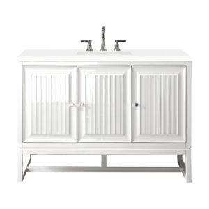 Athens 48″ Single Vanity, Glossy White