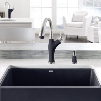 Blanco Artona Pull-Down Dual-Spray Kitchen Faucet 1.5 GPM - PVD Steel/Anthracite - Image 7