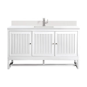 Athens 60" Single Vanity, Glossy White
