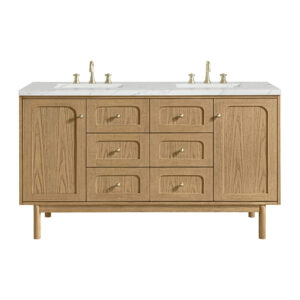 Laurent 60" Double Vanity, Light Natural Oak