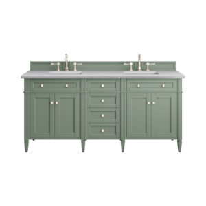 Brittany 72" Double Vanity, Smokey Celadon