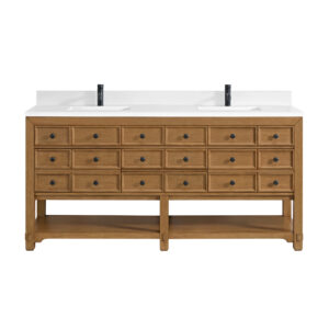 Malibu 72" Double Vanity, Amber Birch