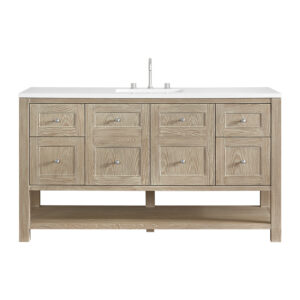 Breckenridge 60″ Single Vanity, Whitewashed Oak