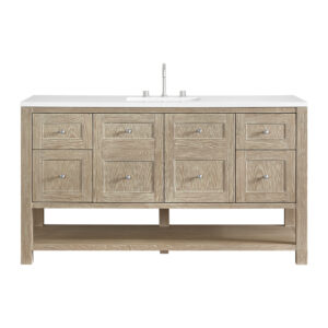 Breckenridge 60″ Single Vanity, Whitewashed Oak