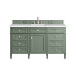 Brittany 60" Single Vanity, Smokey Celadon