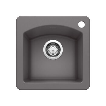Blanco Diamond SILGRANIT 15" Dual Mount Bar Sink - Cinder