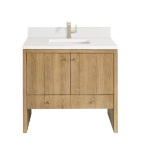 Hudson 36" Single Vanity, Light Natural Oak