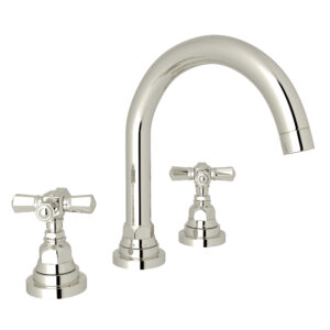 ROHL San Giovanni™ Widespread Lavatory Faucet With C-Spout In Polished Nickel