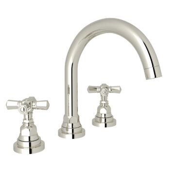 ROHL San Giovanni™ Widespread Lavatory Faucet With C-Spout In Polished Nickel